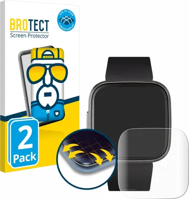 Produktbild von 2x BROTECT Fullscreen Schutzfolie für Fitbit Versa 2 Displayschutz Folie Fullcover Klar Transparent