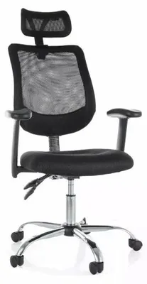 Image de Fauteuil de bureau pivotant en tissu - Gamme Q-118 - Noir