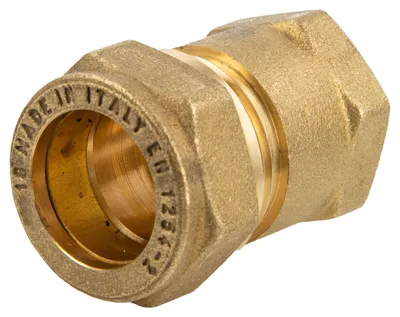 Klemringverschraubung 15 mm x 3/4" IG, Messing, DVGW W 534