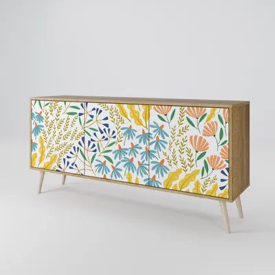 Immagine prodotto di Spacerebels cassettiera a 3 ante - credenza cassettiera - credenza alta - mobile armadio - soggiorno camera da letto - 57,5×164,5×42 (HxLxP)