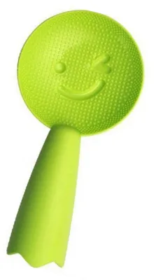 Image de Cuillère à riz en plastique antiadhésive, cuillère-spatule à riz, résistante à la chaleur, pour cuiseur à riz, avec motif « smile »