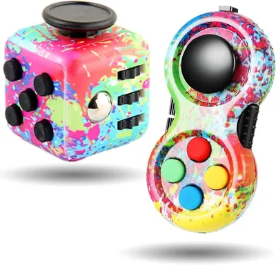 Productafbeelding van Fidget‑Speelgoedset - Set van 2 - Fidget‑Cube