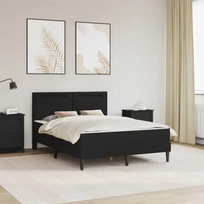 Productafbeelding van Maison Exclusive - Bedframe met matras, zwart, 120 x 200 cm, kunstleer