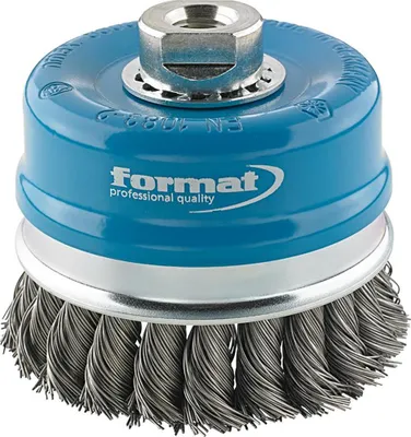 Obrázok produktu pre Formát Pohár kefa oceľový M14 uzlový 100x0,35mm