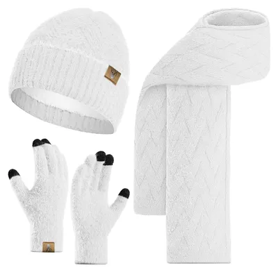 Produktbild von Damen Set aus Wintermütze, Schal und Handschuhen