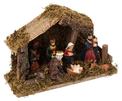 Produktbild von Weihnachtskrippe mit LED-Beleuchtung, 20 x 15 cm