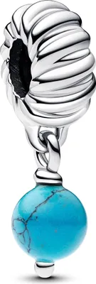 Immagine prodotto di Charm Pandora, ciondolo in argento 925 con turchese, collezione Moments