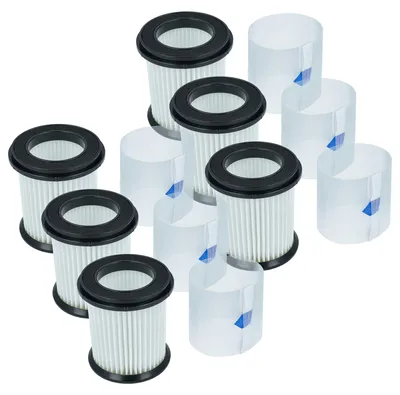 Produktbild von vhbw 6 Staubsaugerfilter kompatibel mit Inse S6P, S6T, S6, N5S, S6 PLUS Staubsauger - HEPA-Filter Schwarz Weiß