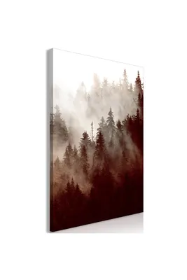 Produktbild von Italienischer Leinwand Leinwandbild - Brown Forest (1 Part) Vertical 40x60 cm Landschaften c-B-0483-b-a