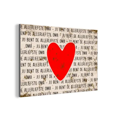Obrázek produktu pro Nástěnná dekorace Kovový kovový obraz Wall Art 30x20cm Nejdražší babička - Citáty - Přísloví - Babička Muchowow Hliníkové obrazy