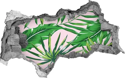 Produktbild von Selbstklebender Loch-3D-Aufkleber 95x73 cm tropische Pflanzen