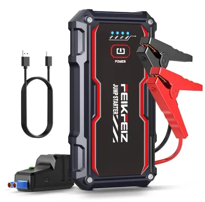 Image de Batterie de démarrage d'urgence 4000A, 21800mAh, pour véhicules 12V, avec port USB et éclairage LED