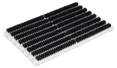 Immagine prodotto di Spazzola per scarpe Relaxdays, base antiscivolo, setole resistenti in PP, per interni ed esterni, tappetino con setole, legno, grigio