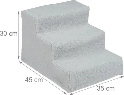 Produktbild von Famanu Hundetreppe 3 Stufen - grau
