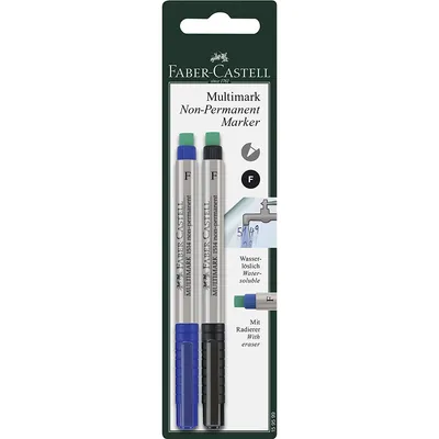 Zdjęcie produktu dla Pióro foliowe Faber Castell Multimark Non Permanent Strength F Zestaw 2 sztuk