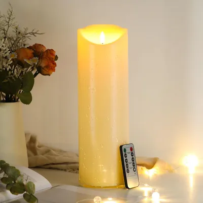 Zdjęcie produktu dla Świeczki LED EXTSUD z pilotem, 31,5 x 10 cm, odporne na zachlapania, 1 sztuka