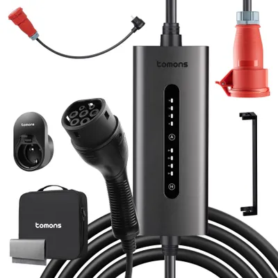Produktbild von tomons 11kW Mobiles Wandladegerät, 3-Phasen | 7M | 6-16A