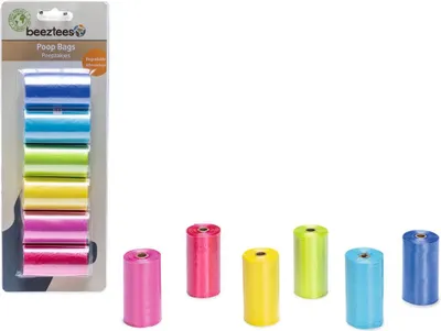 Produktbild von Beeztees Kotbeutel Regenbogen Nachfüllpack 6 x 20 Stk.
