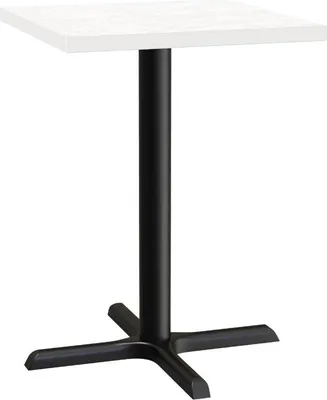 Produktbild von Bistrotisch 60x60 cm | Marmor Weiß | Gusseisengestell mit Kreuzfuß