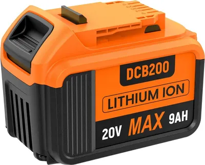 Zdjęcie produktu dla Akumulator 18 V / 20 V MAX – zamienny akumulator litowo-jonowy DCB200, DCD805, DCF885 – pojemność 9 Ah – do akumulatorowych wiertarko-wkrętarek i elektronarzędzi