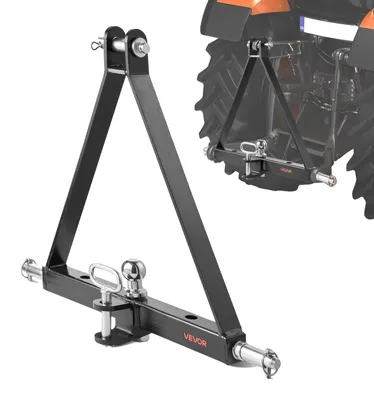 Produktbild von VEVOR 3-Punkt-Anhängerkupplung mit 2-Zoll-Anschluss, 3-Punkt-Schnellkupplung, 6.000 lbs Tragfähigkeit, Schwerlast-Traktor-Zugdeichsel-Adapter, kompatibel mit Kubota, Mahindra, John Deere, Massey Ferguson