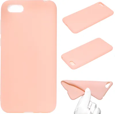 Produktbild von für HUAWEI Y5 2018 Süße Candy Farbe Matte TPU Anti-Scratch rutschfeste Schutzhülle Rücken Case Hellrosa