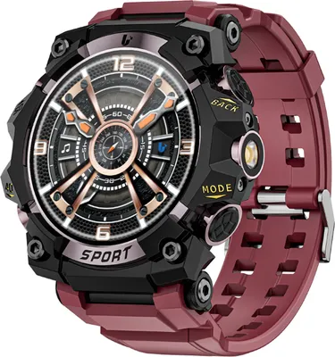 Zdjęcie produktu dla Smartwatch LOKMAT ATTACK 3 PRO z latarką, ekranem dotykowym o przekątnej 1,39 cala, czujnikiem tętna, monitorem aktywności fizycznej, wieloma trybami sportowymi, zegarkiem sportowym, połączeniem BT, przypomnieniem o wiadomości, wodoodpornością IP68