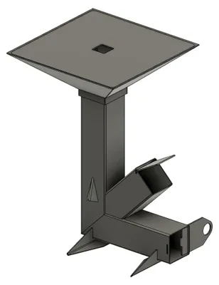 Produktbild von Rohrofen-Grill mit Grillplatte - Raketenofen - Holzkohle - Metall - Freistehend - 1 Rack