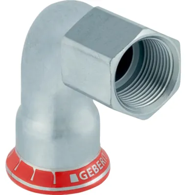Produktbild von Geberit GE Mapress C-Stahl, Übergangswinkel 90 Gr., d22mm x Rp1/2, verzinkt, 1 Stk.