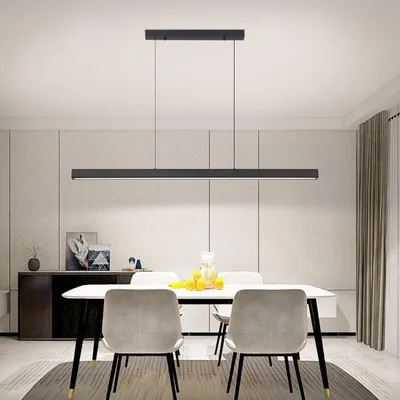 Batterie-Hängelampe, 6 RGB-Farben dimmbar, schwarz, 39,4 Zoll, mit Fernbedienung