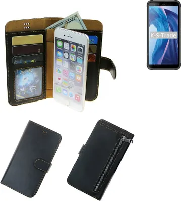 Produktbild von K-S-Trade Schutz Hülle kompatibel mit Blackview BV6300 Klapphülle Case Phone cover Slim Handytasche Handy Hülle schwarz aus Kunstleder (1 Stk)
