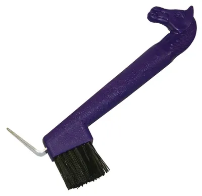 Immagine prodotto di Raschietto per zoccoli - Raschietto per cavalli - Con testa di cavallo - Viola