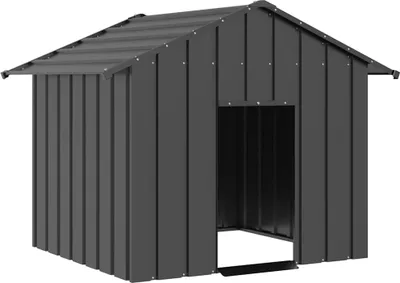 Image de vidaXL Niche pour chiens avec toit 131x101x102 cm Acier galvanisé