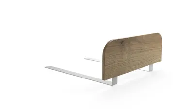 Image de regalik Barrière de lit enfant 60x20 cm chêne Evoke – Protection anti-chute stable sans perçage, montage sous matelas