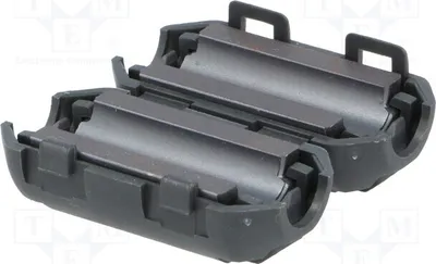 Zdjęcie produktu dla 1 sztuka: Ferrit dwuczęściowy: B: 23 mm (na przewód okrągły), A: 30 mm, C: 7 mm, D: 16,5 mm, numer katalogowy: ZCAT1730-073