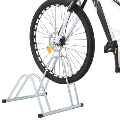 Immagine prodotto di Supporto per 2 Bici da Pavimento Autoportante Acciaio Zincato