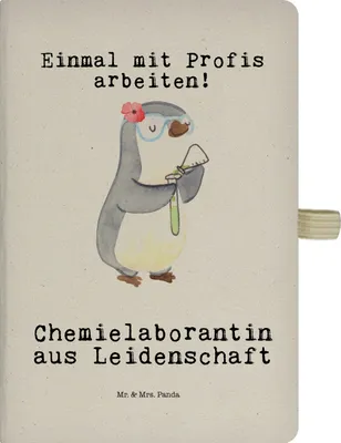 Produktbild von Mr. & Mrs. Panda Journal Chemielaborantin Leidenschaft - Transparent - Geschenk, Beruf, Jubiläum, Studium, Labor, Notizheft, Tagebuch, Kladde, Skizzenbuch, Forschung