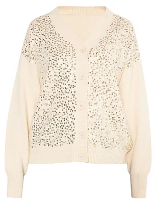 Image de Cardigan pour femmes MALUBA - Beige, taille M/L