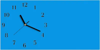 Produktbild von Wanduhr aus Glas mit Motiv Hellblauer Hintergrund II- 60 x 30 cm - inkl. Aufhängesystem