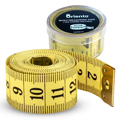 Productafbeelding van Meetlint - Lichaamsmeting - 150 cm - Geel - Voor kleermaken en naaien