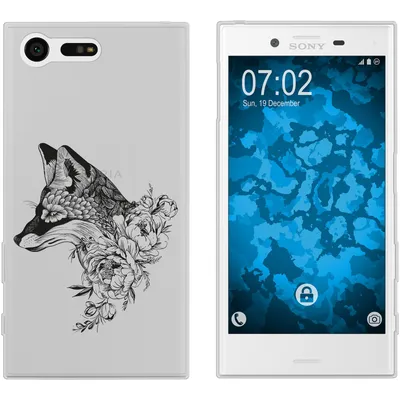Produktbild von PhoneNatic Case kompatibel mit Sony Xperia X Compact Silikon-Hülle Floral Fuchs M1-1