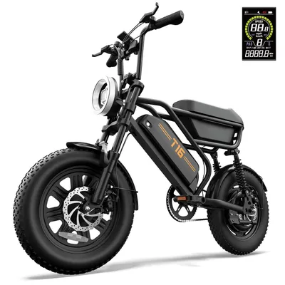 Produktbild von Erwachsenen-Elektrofahrrad T16, 250-W-Motor, Akku 48 V / 13 Ah, 16-Zoll-Reifen, Gelände-Elektrofahrrad, Bremssystem: Scheibenbremsen vorne und hinten