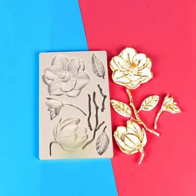 Immagine prodotto di Stampo in silicone fai da te con motivo a loto, 1 pezzo, 19,8 x 12,4 x 1 cm