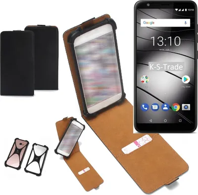 Produktbild von K-S-Trade Handyhülle Schutzhülle kompatibel mit Gigaset GS280 Hülle Case Cover Flip Style Bumper schwarz 1x