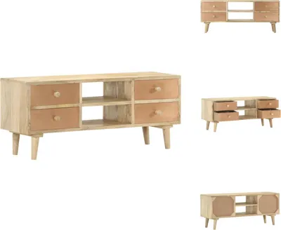 Produktbild von vidaXL TV-Schrank 110×30×45 cm Mango Massivholz -  TV-Möbel