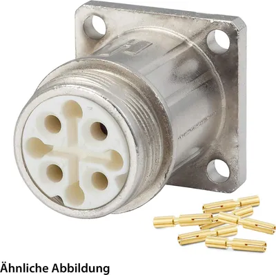Produktbild von HUMMEL SET inkl. Kontakte M16 Gerätesteckverbinder, Crimpeinsatz gerade Polzahl 3-pol., Buchse Vorderwand - 1 Stück