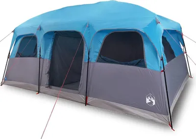 Image de vidaXL Tente familiale pour 10 personnes bleue étanche à l'eau