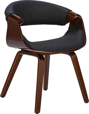 Imagen del producto de Silla de comedor - Silla de cocina - Cómoda con reposabrazos | Color: Nuez/ | Material: Polvo