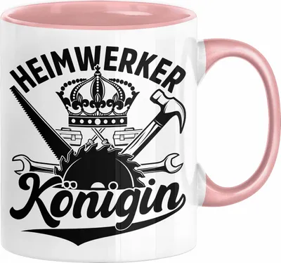 Produktbild von Heimwerker Geschenk Tassen Partner-Tassen Kaffee-Becher Heimwerker Königin Frauen (Rosa)