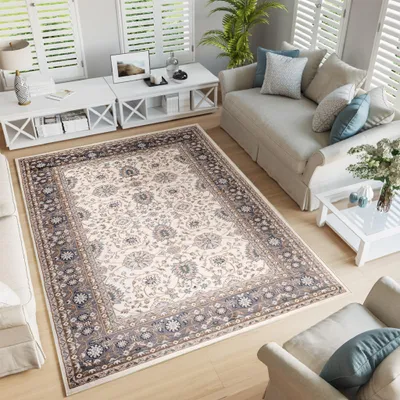 Produktbild von Tapiso Teppich COLORADO Klassisch Beige Creme Grau  250 x 350 cm